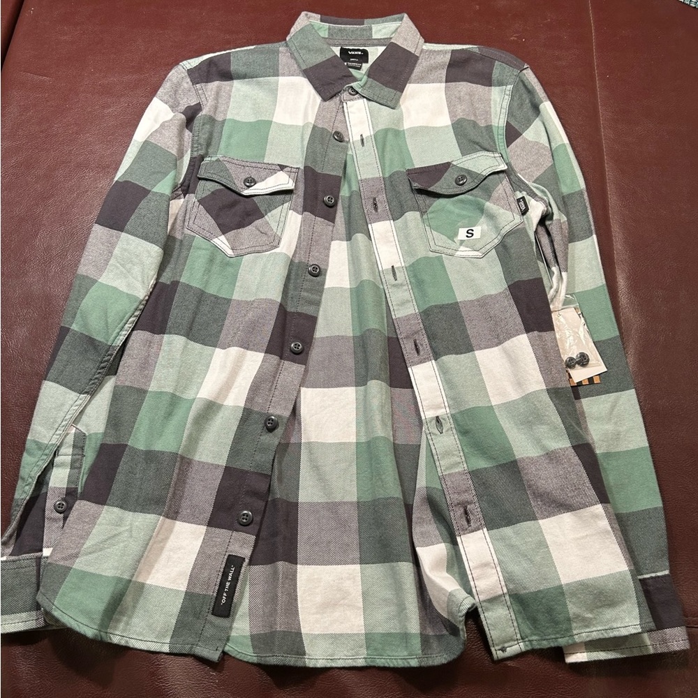 Vans green flannel